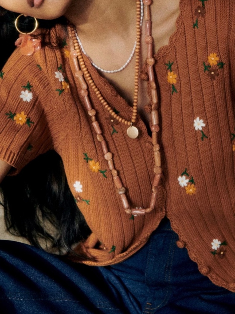Sezane Ilane Cardigan Camel - Size XS